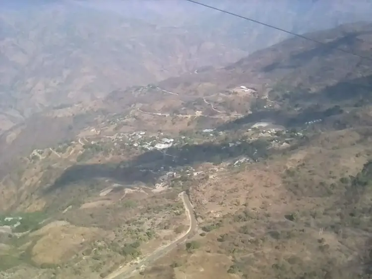 El Carrizal vista desde la avioneta 